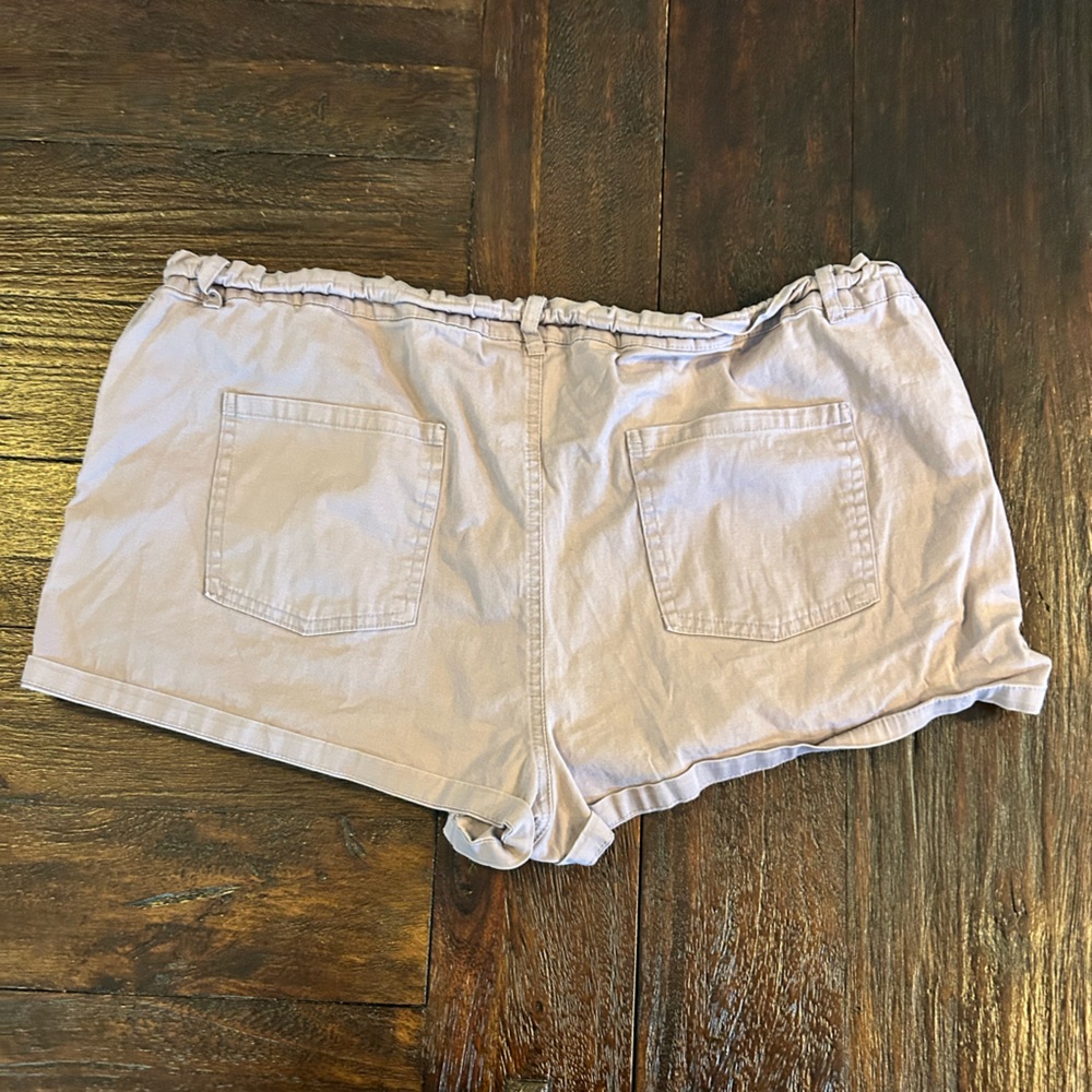 Y2K Vintage Light Lavender Low Rise Drawstring Cargo Women’s Shorts - Picture 8 of 9